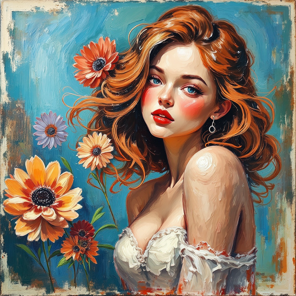 Oil painting of a