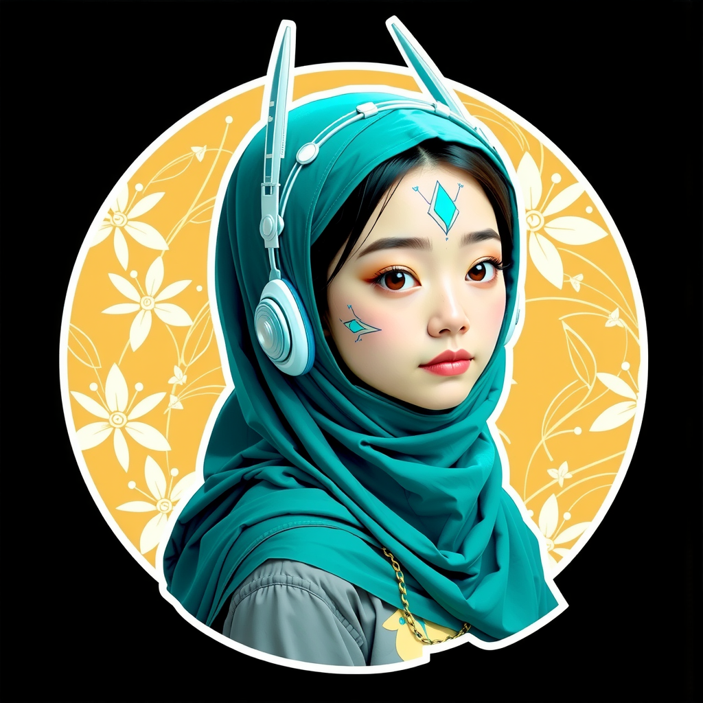 Girl ninja in elaborate