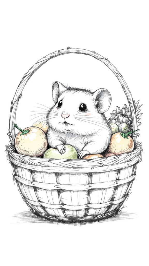 Sketch of hamster in