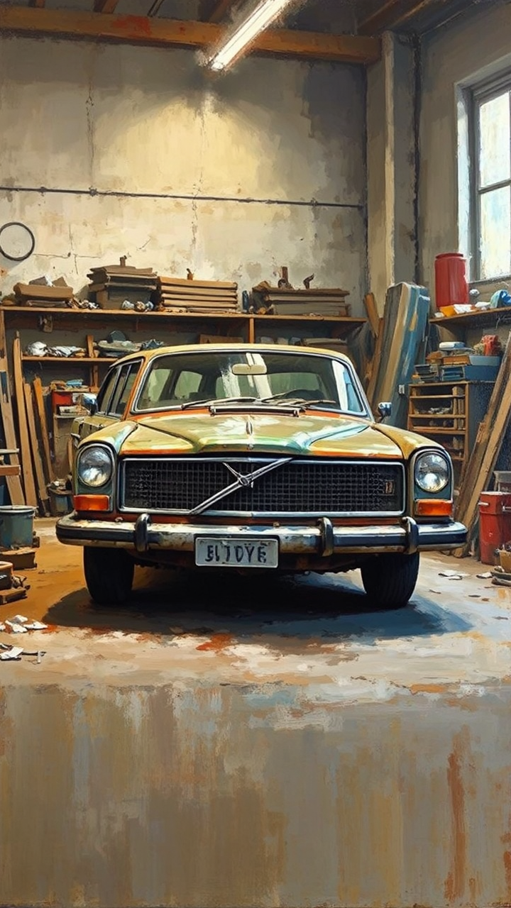 Old Volvo in a