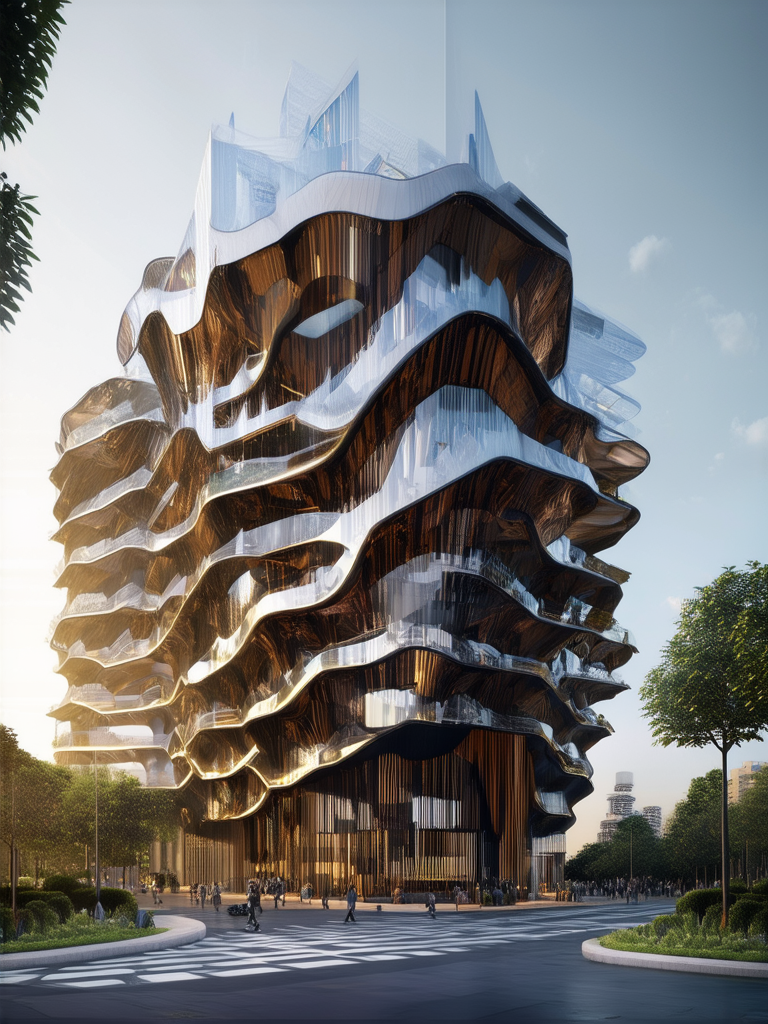 Epic futuristic architectural building