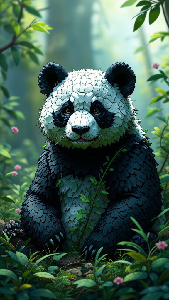 Giant panda bear