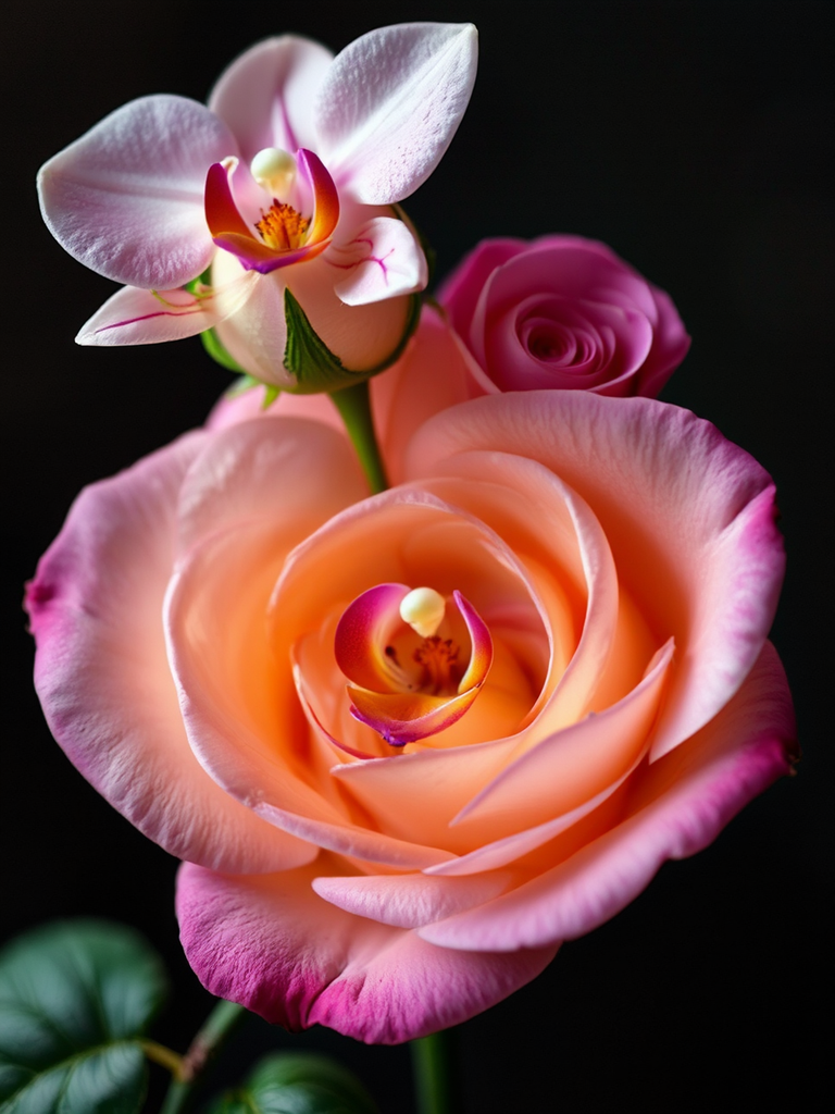 A hybrid floral arrangement
