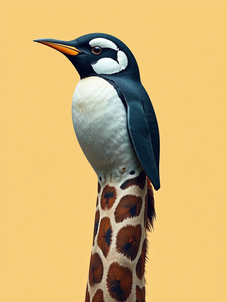 Penguin on giraffe hybrid
