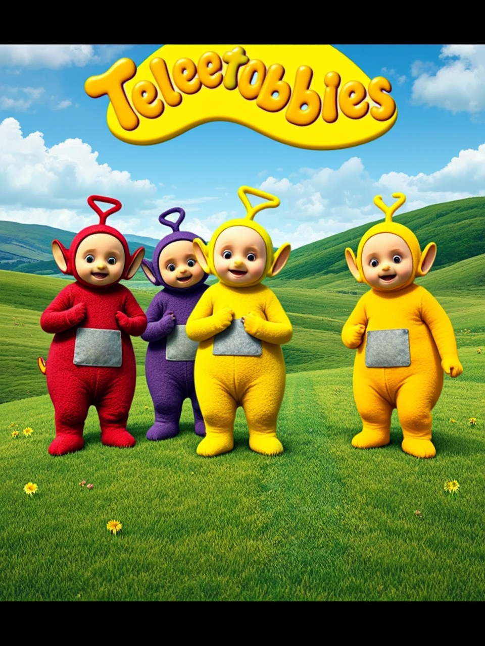Teletubby characters in colorful