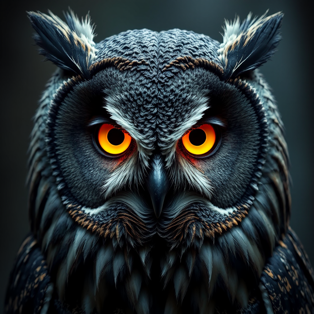 Great Grey Owl's close-up