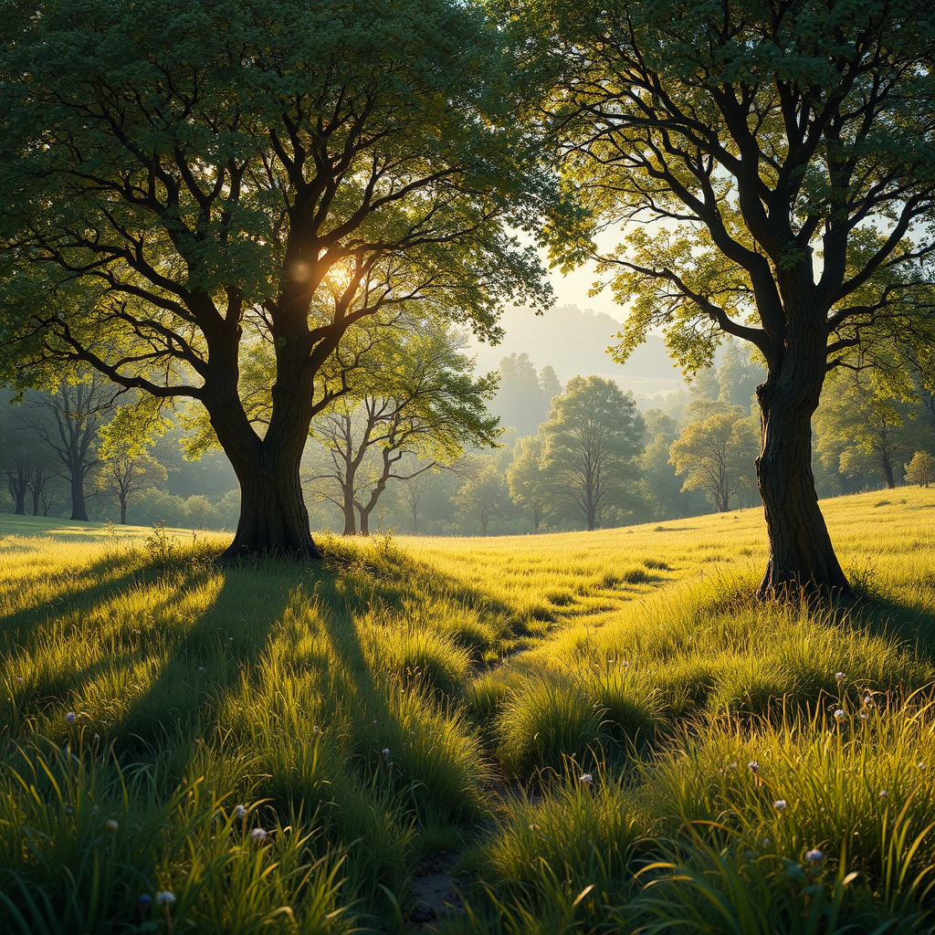 Small grassland under deciduous