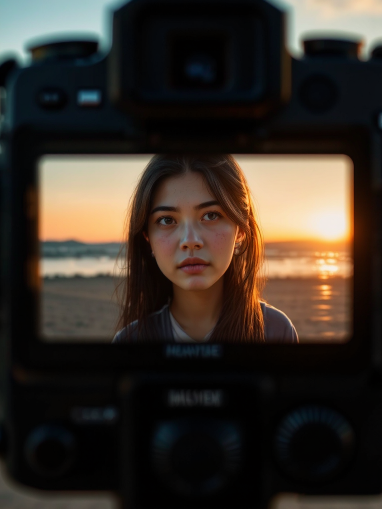 A camera's viewfinder or