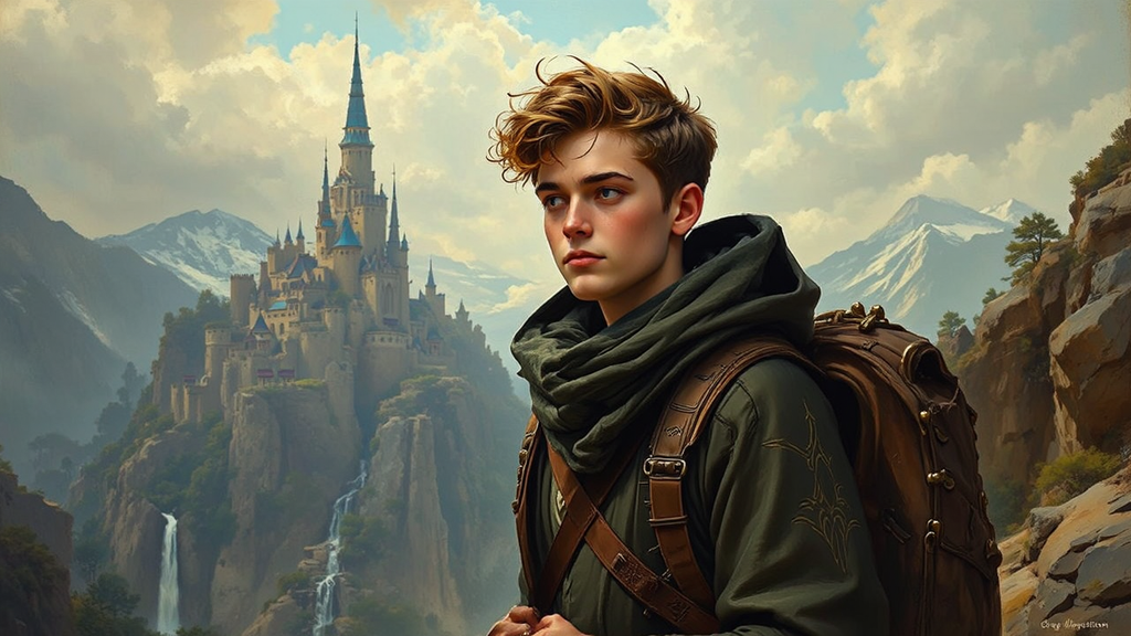 Teenage traveler portrait with