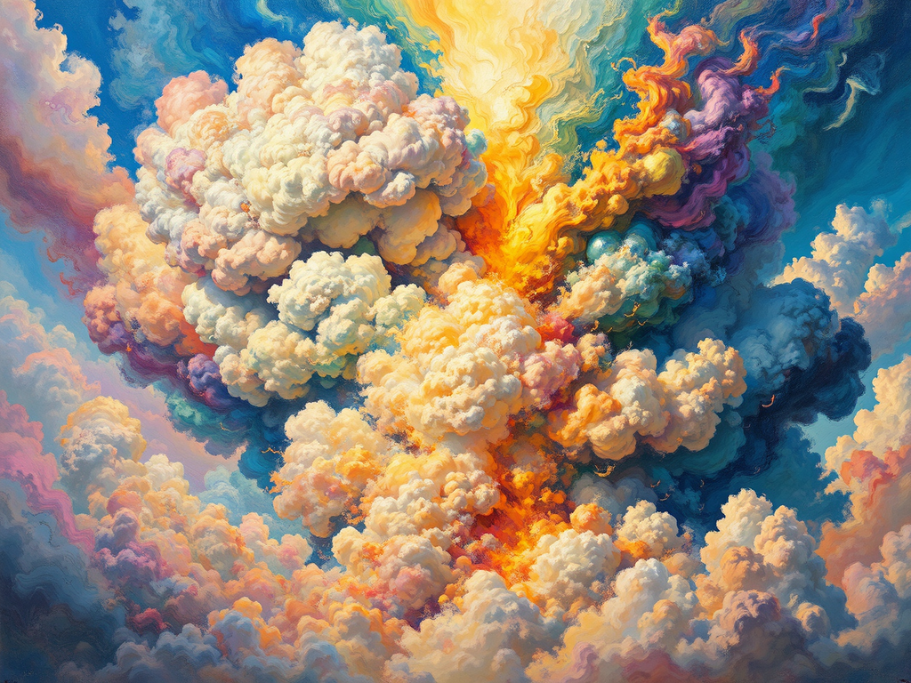 Clouds in a multicolor