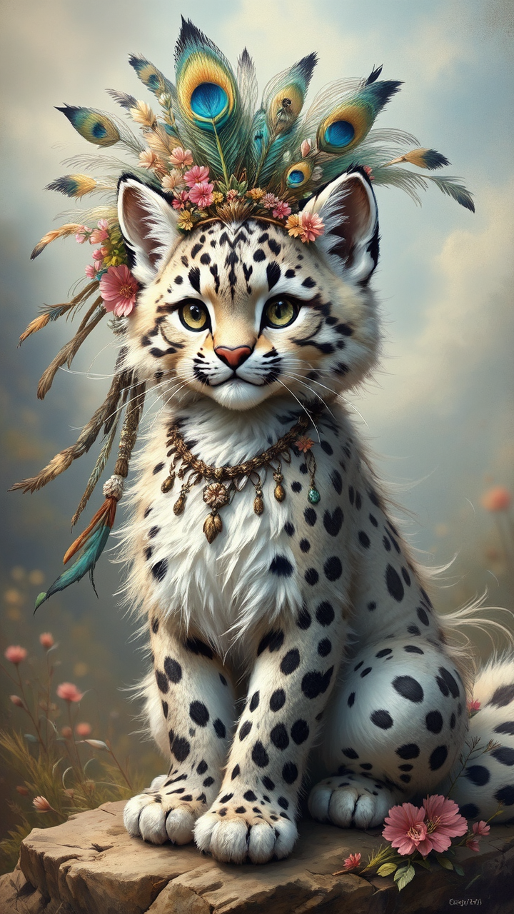Baby animal with long