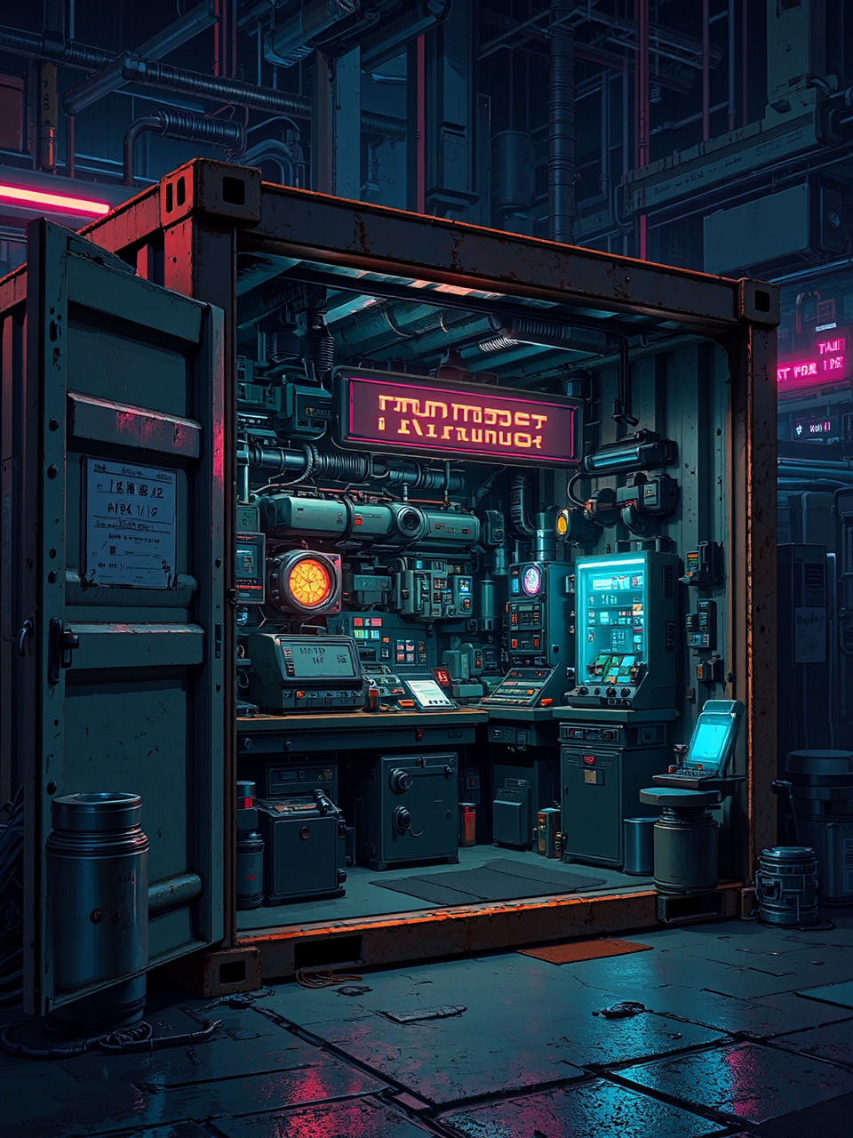 Small sci-fi shipyard in