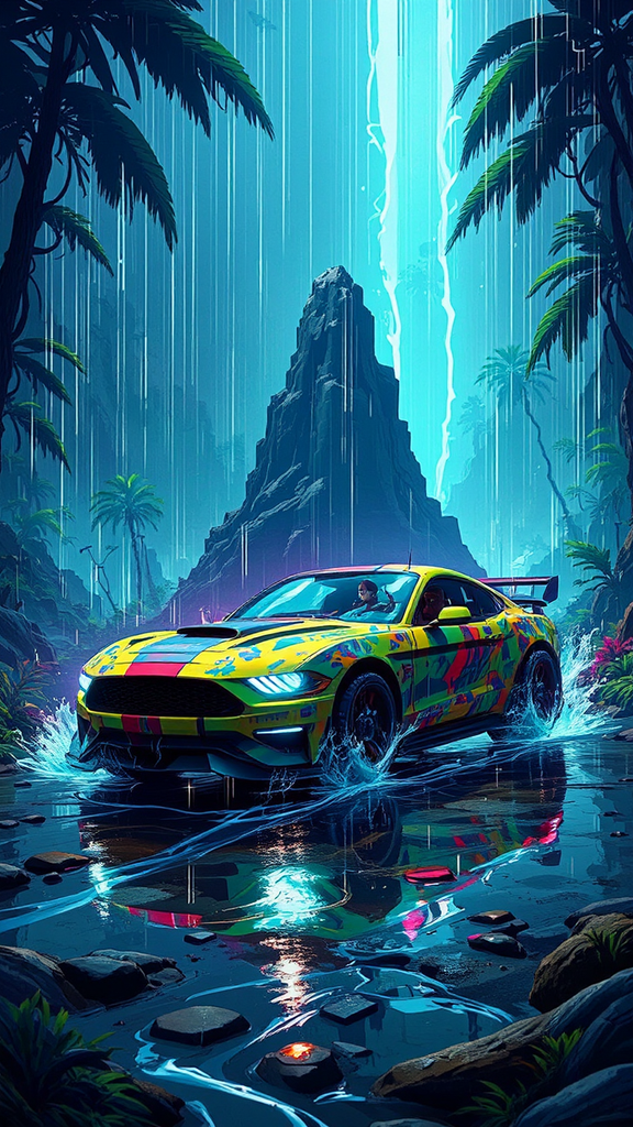 A Mustang in a