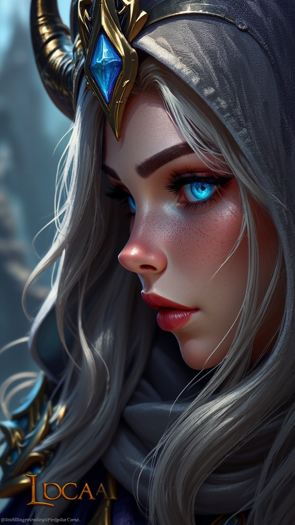 Fantasy sorceress close-up portrait