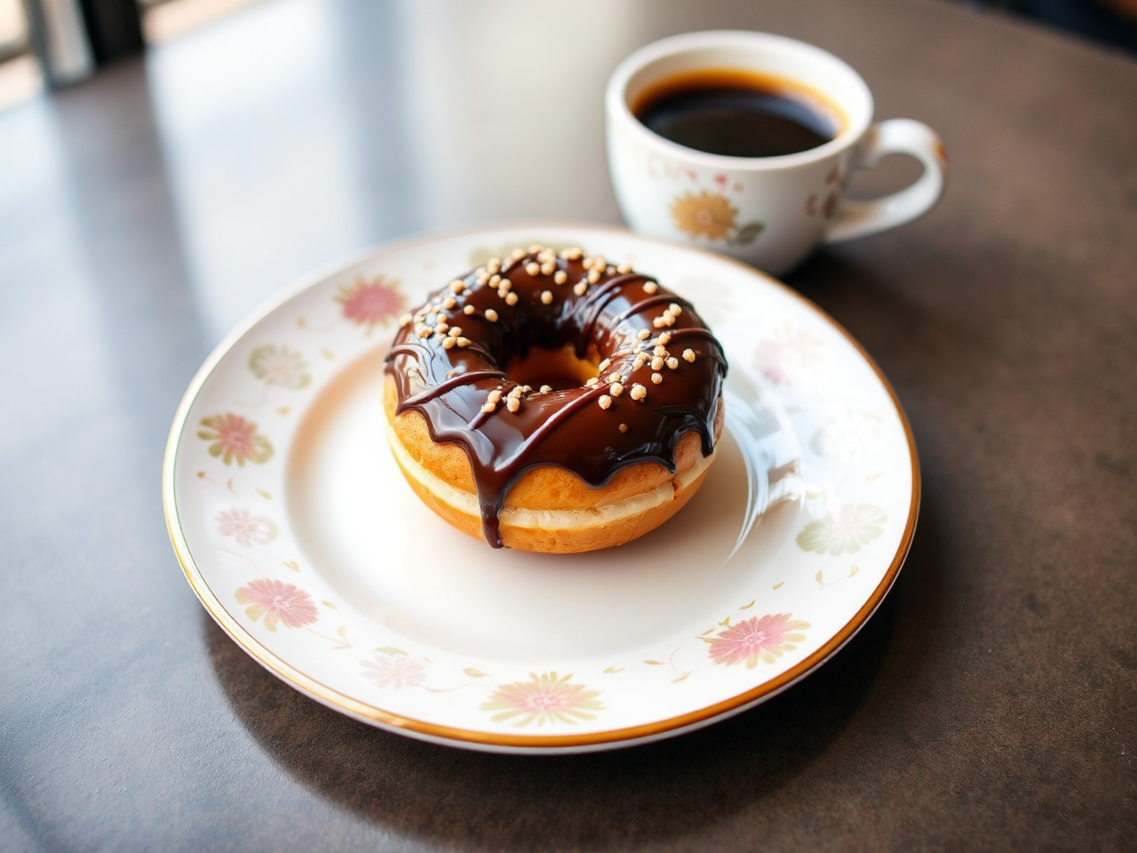 Beautiful donut on a