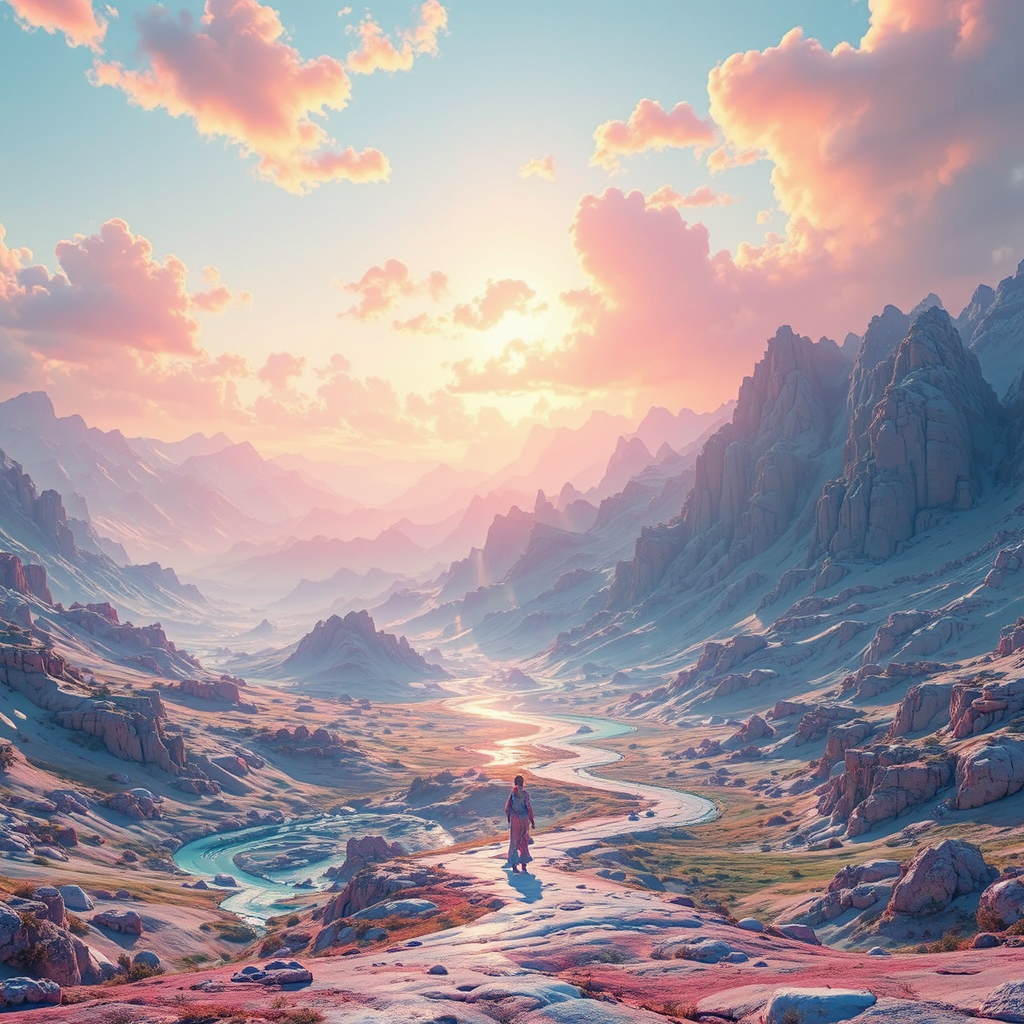 Vast, colorful, realistically lit