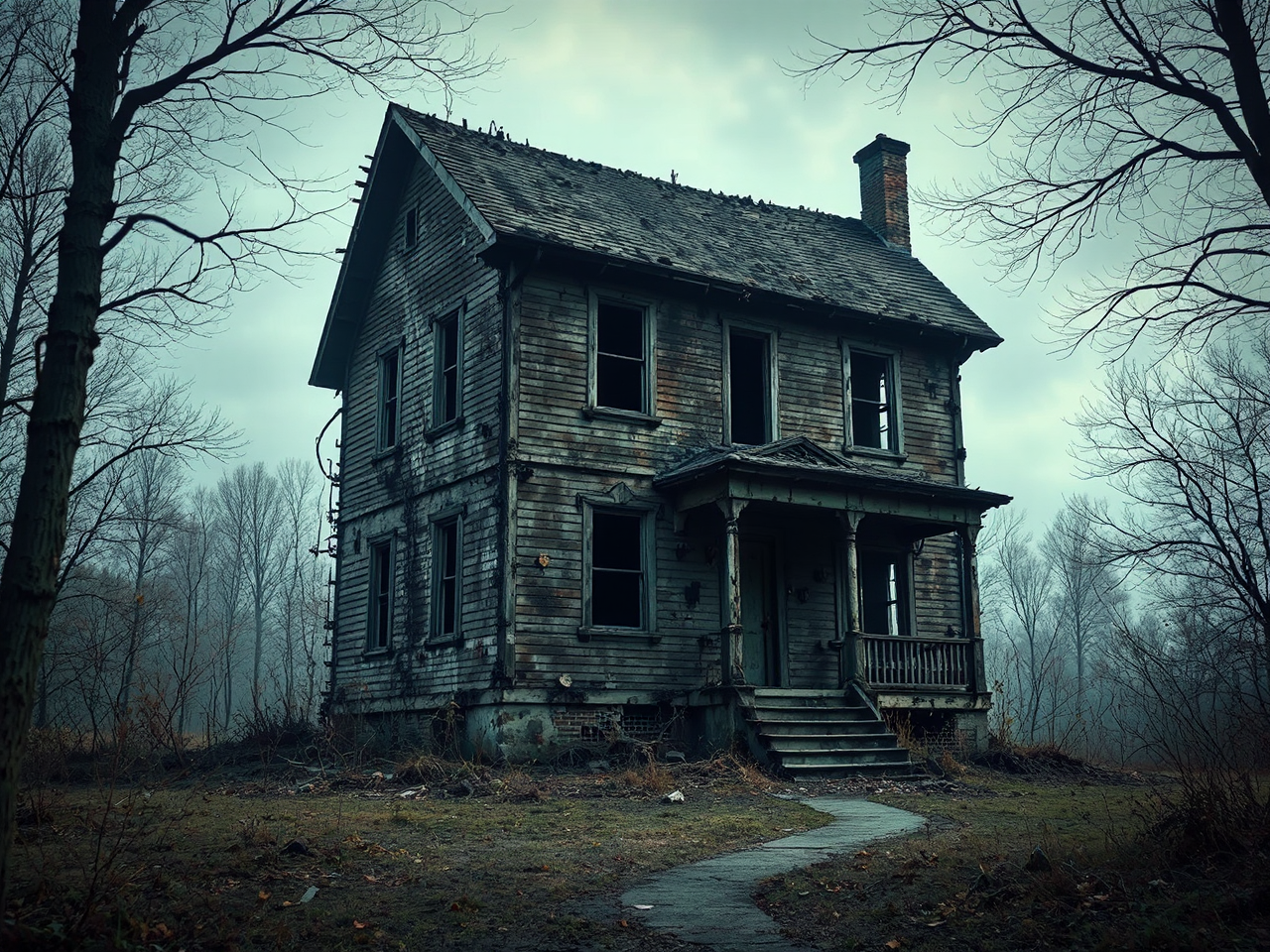 Burnt out abandoned 1960s