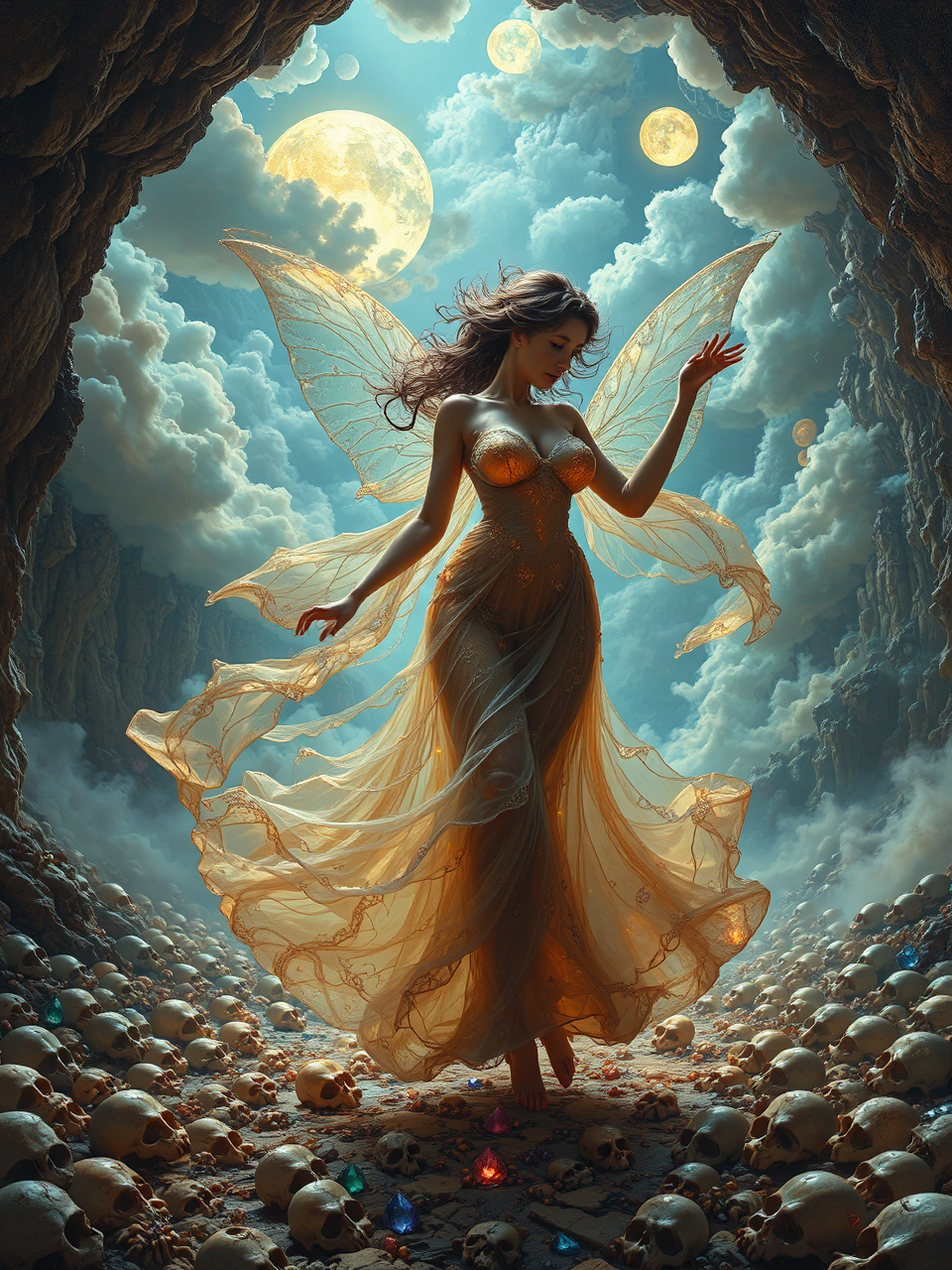 Brown fairy in cave