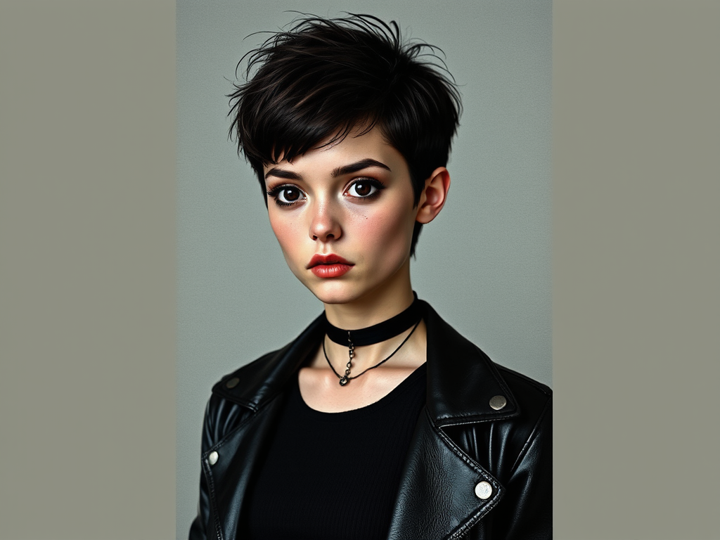 Young woman in dark