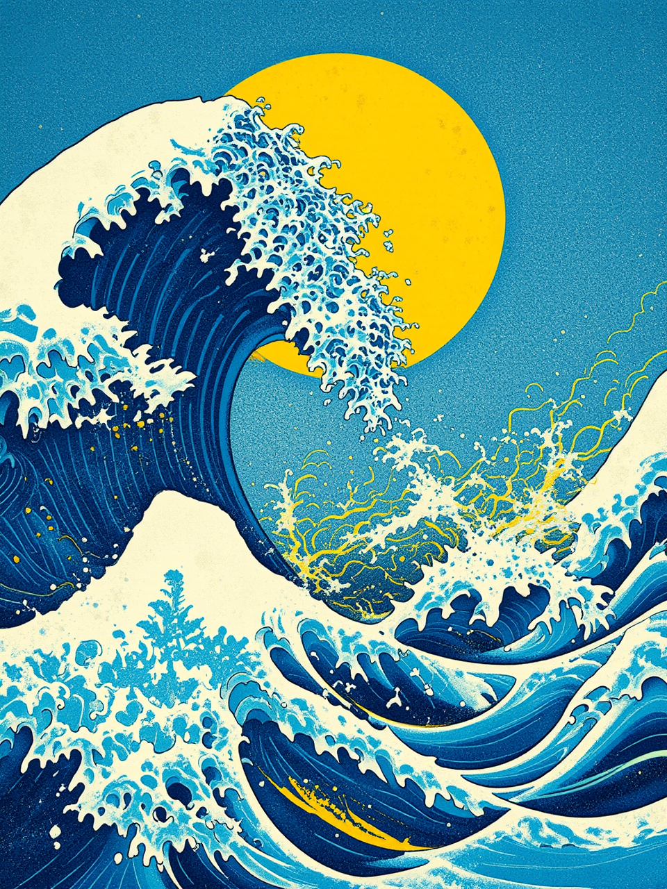 Energy waves collide in