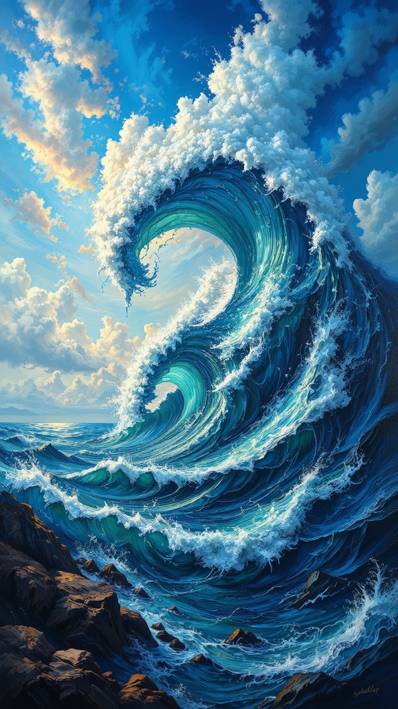 Stunning oil painting of