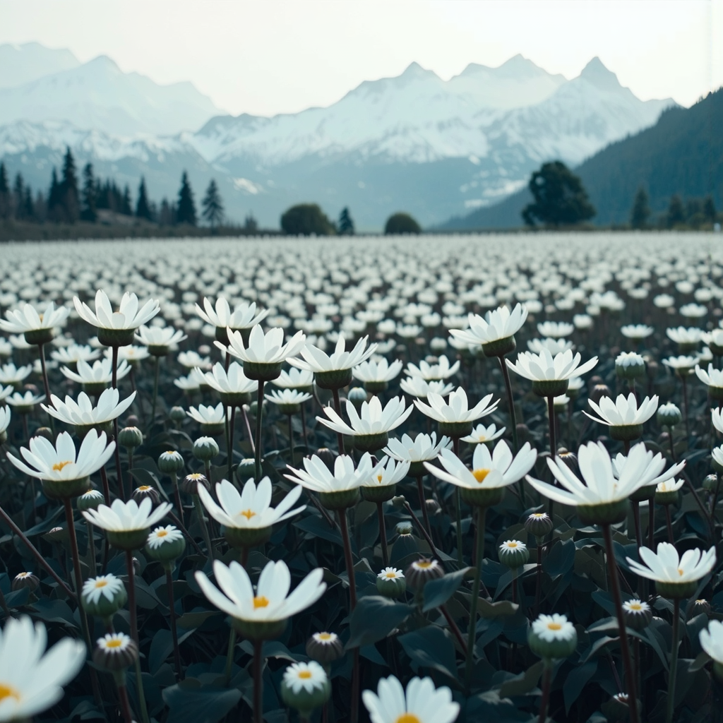 Black flowers in a
