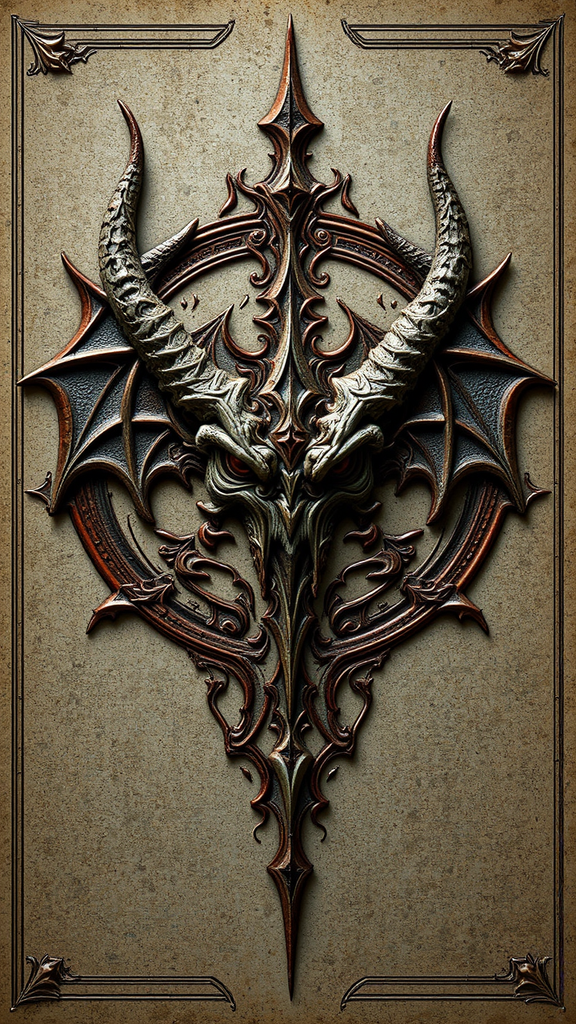 Dark magical symbol with