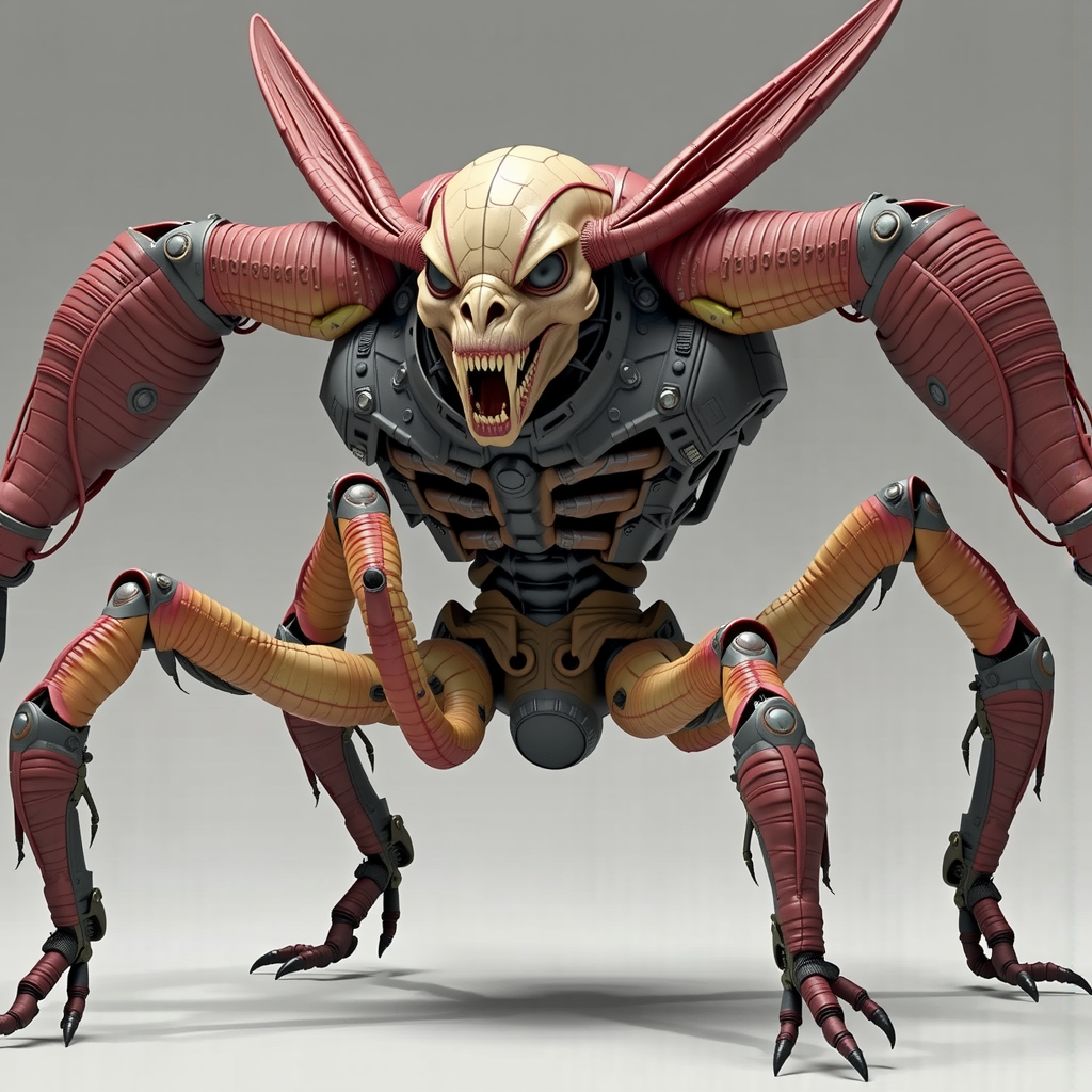 Mecha creature with chiroptera