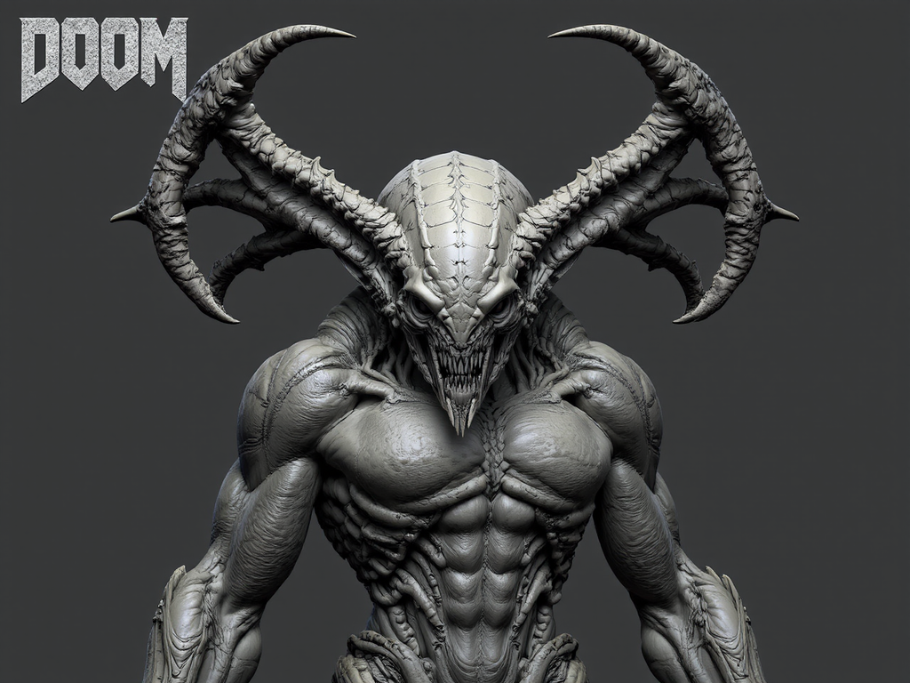 A muscular figure with