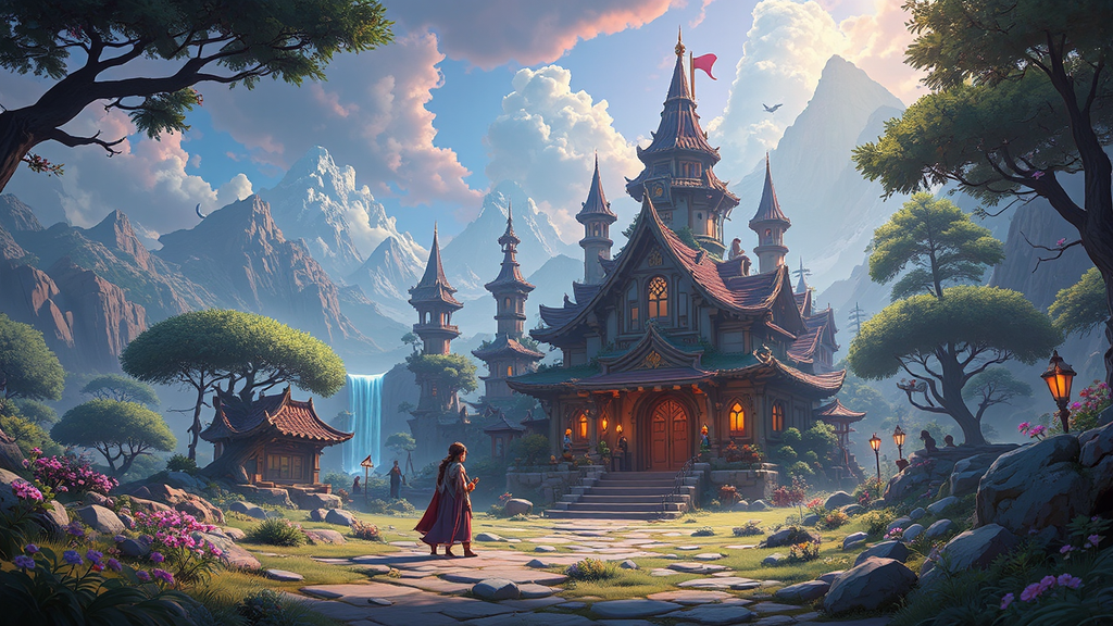 Fantasy digital painting with