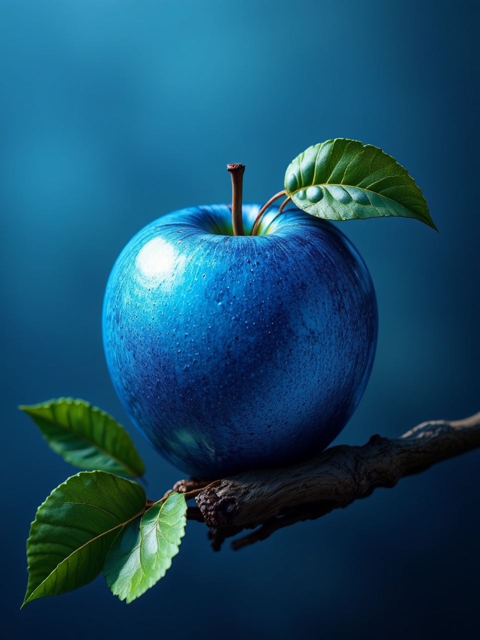 A blue apple