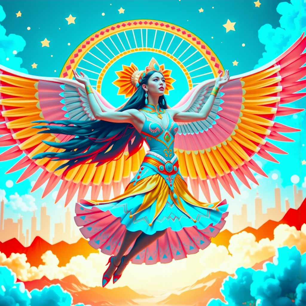 A woman with eagle