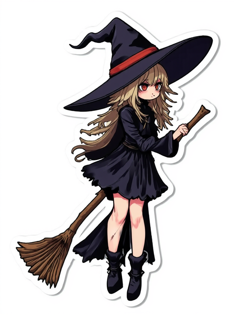 Anime angry tsundere witch