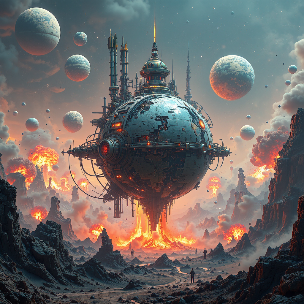 Mechanical planet amidst planetary