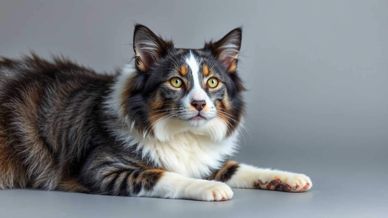 Border Collie with cat's
