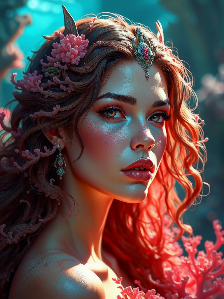 Coral goddess in a