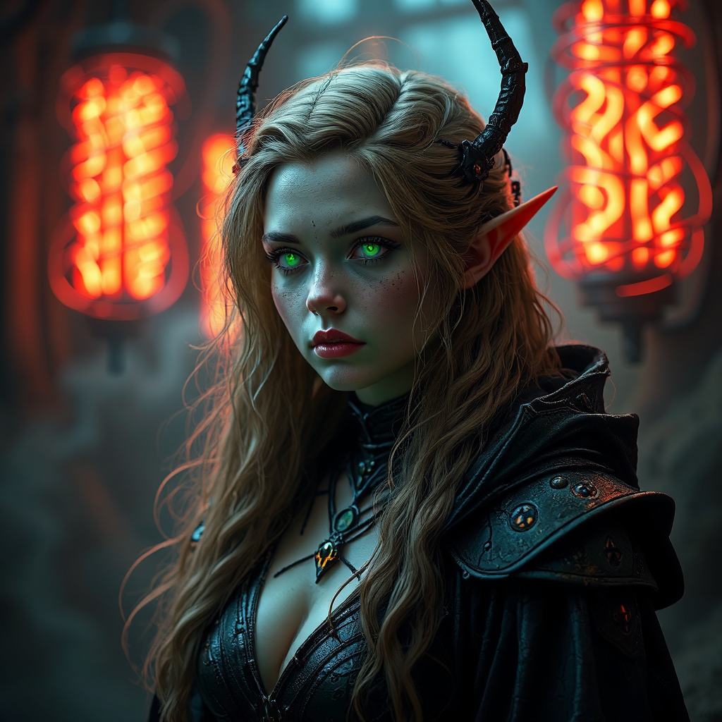 Galadriel portrait with tesla