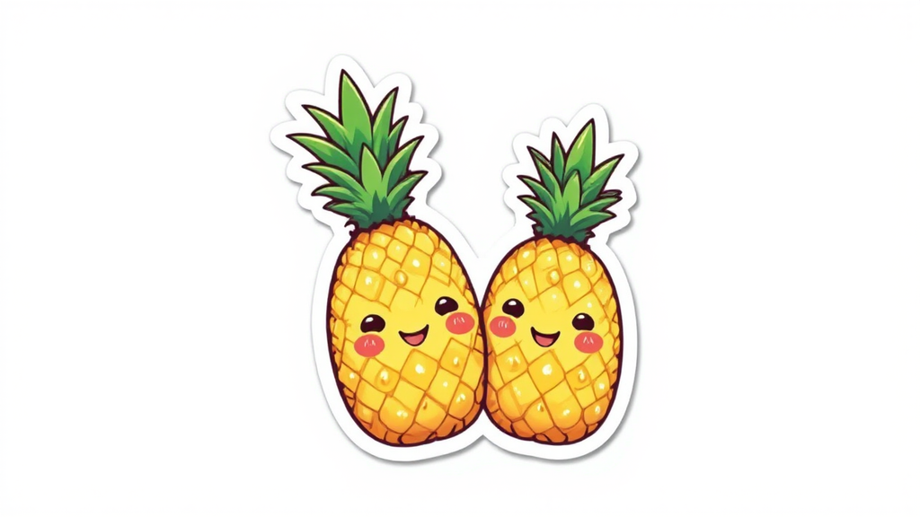 Sticker of 2 smiling