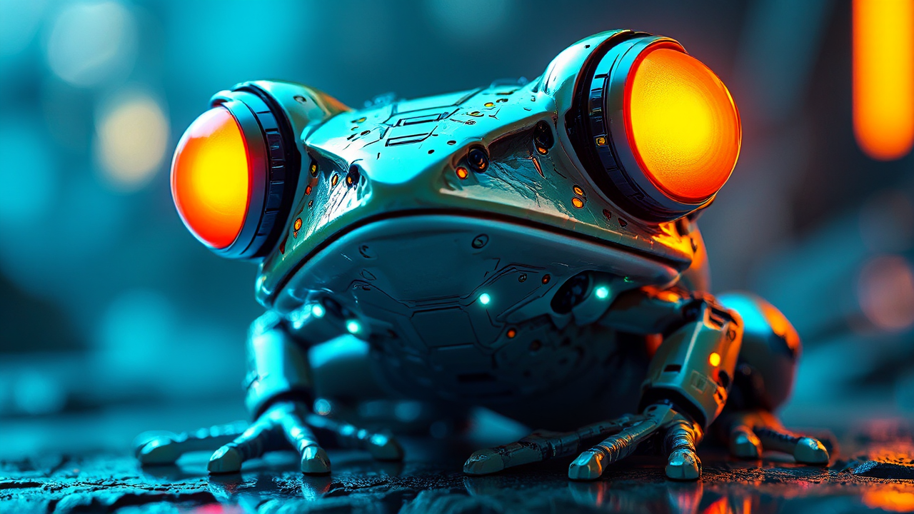 A cybernetic frog with