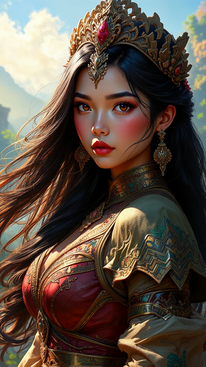 Indonesian princess in digital