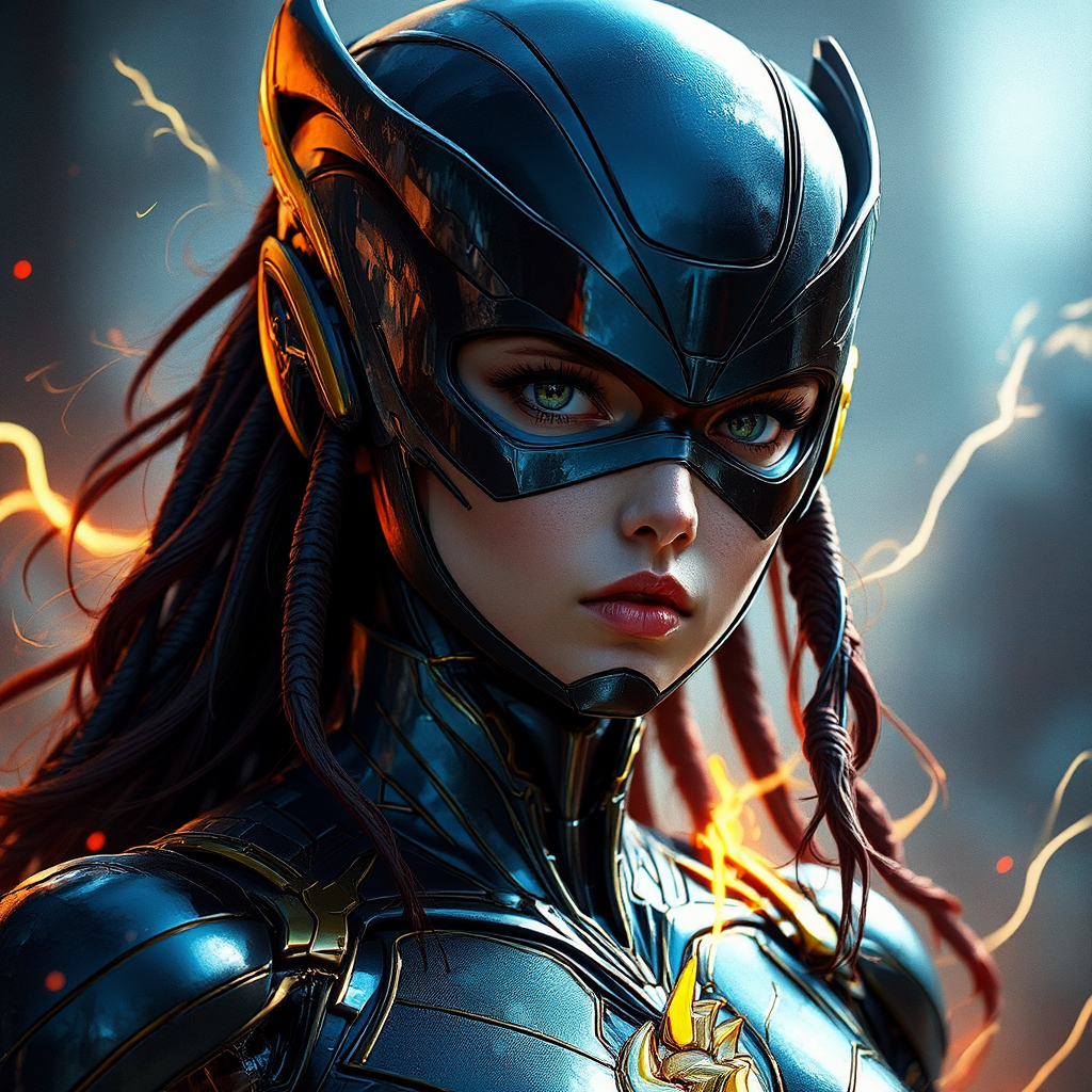 Female superhero in a