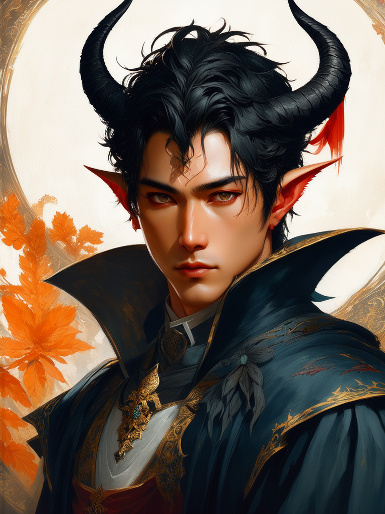 Male Tiefling Scholar in