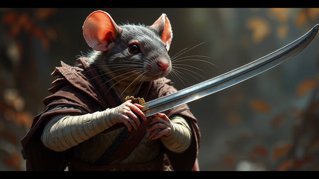 A rat holds a