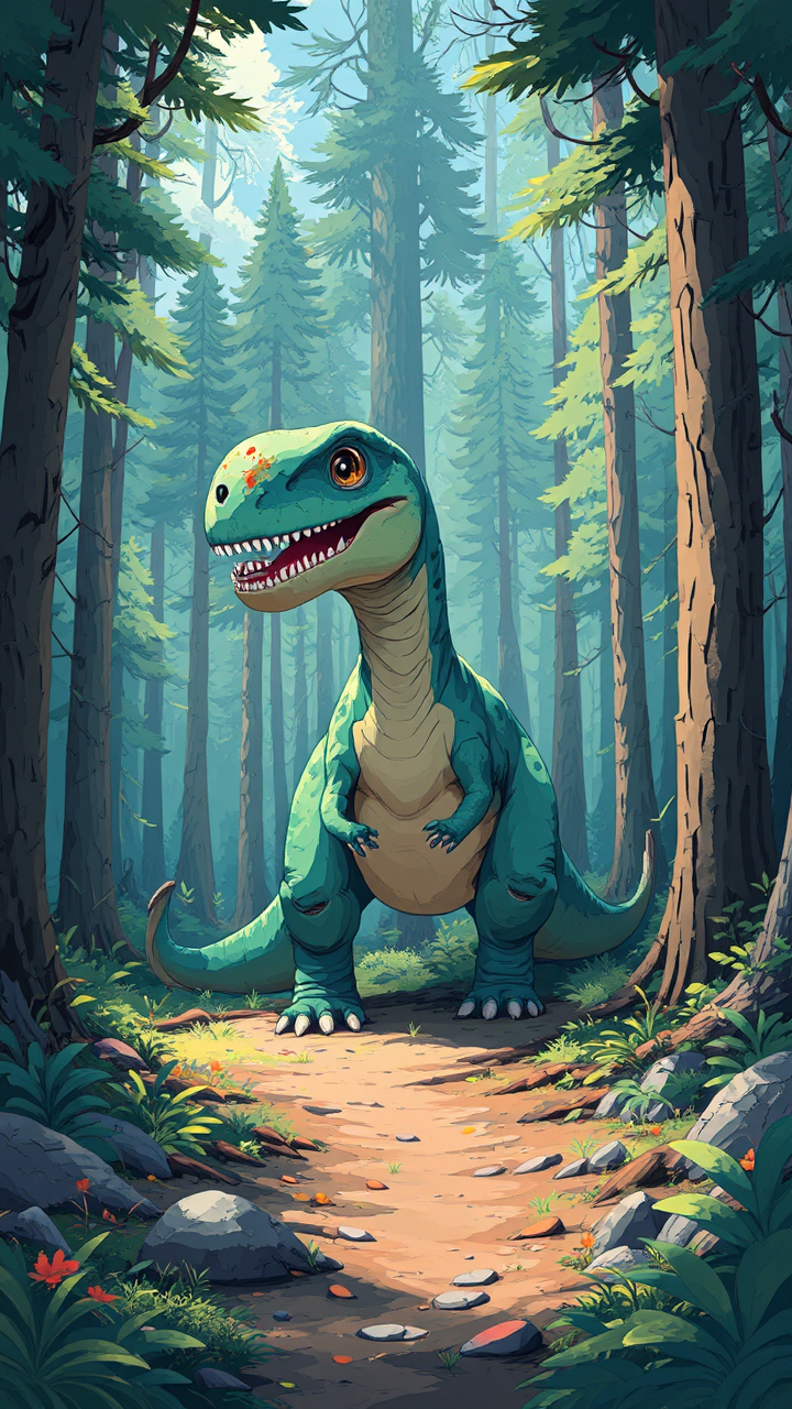 A dinosaur in a