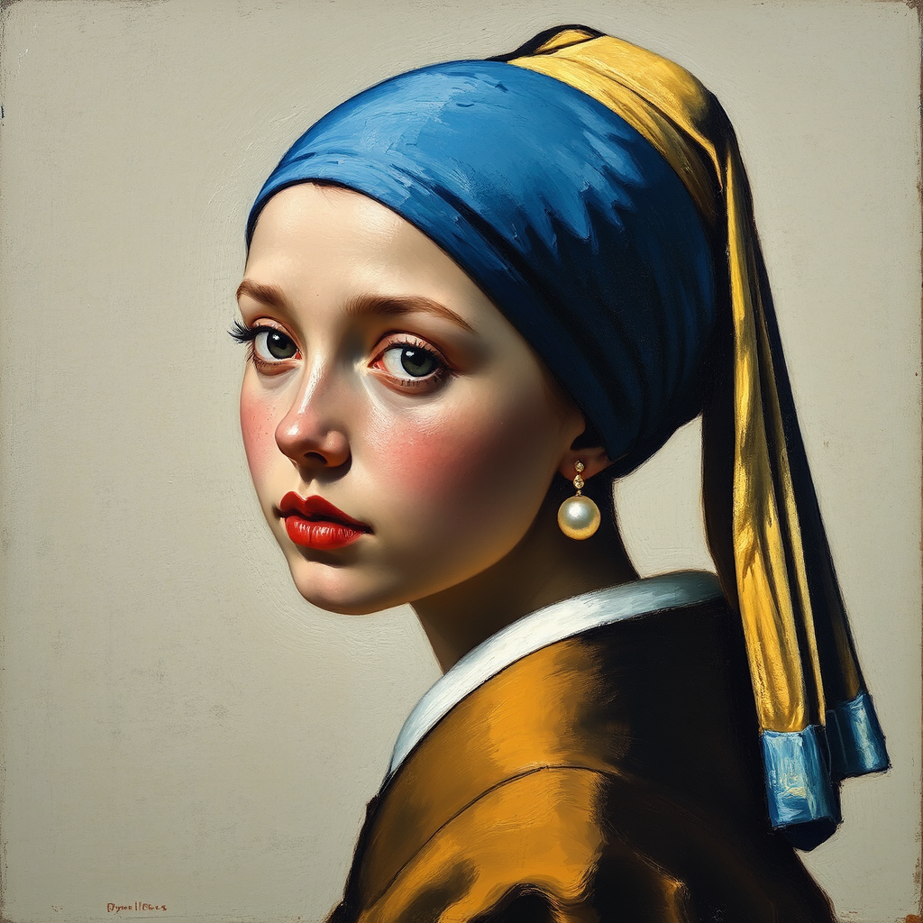 Girl with one pearl
