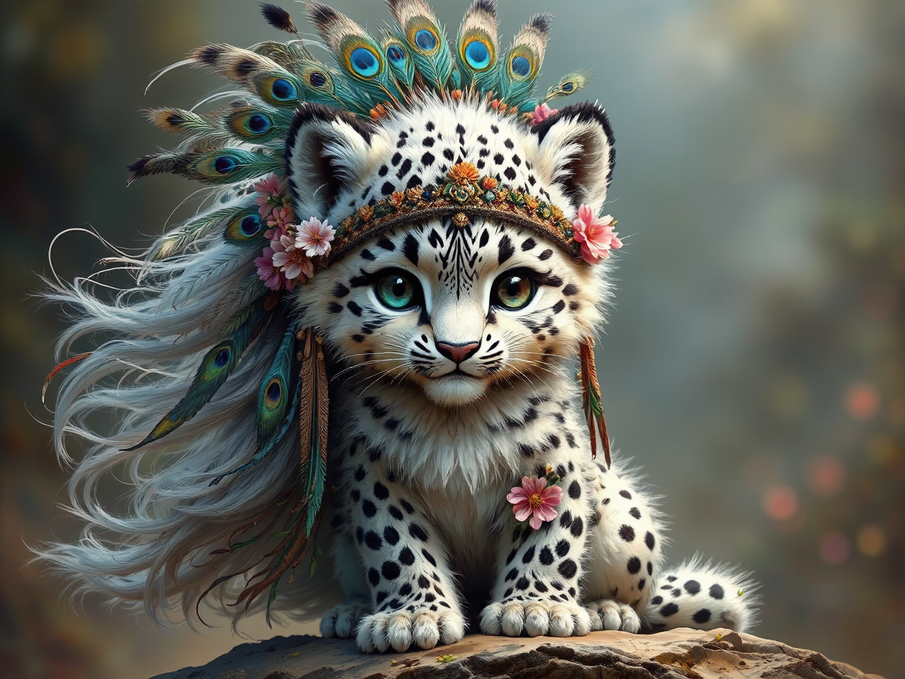 Fluffy snow leopard mix