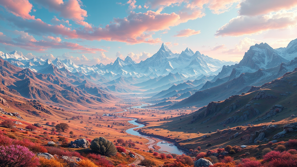 Beautifully rendered fantasy landscape.