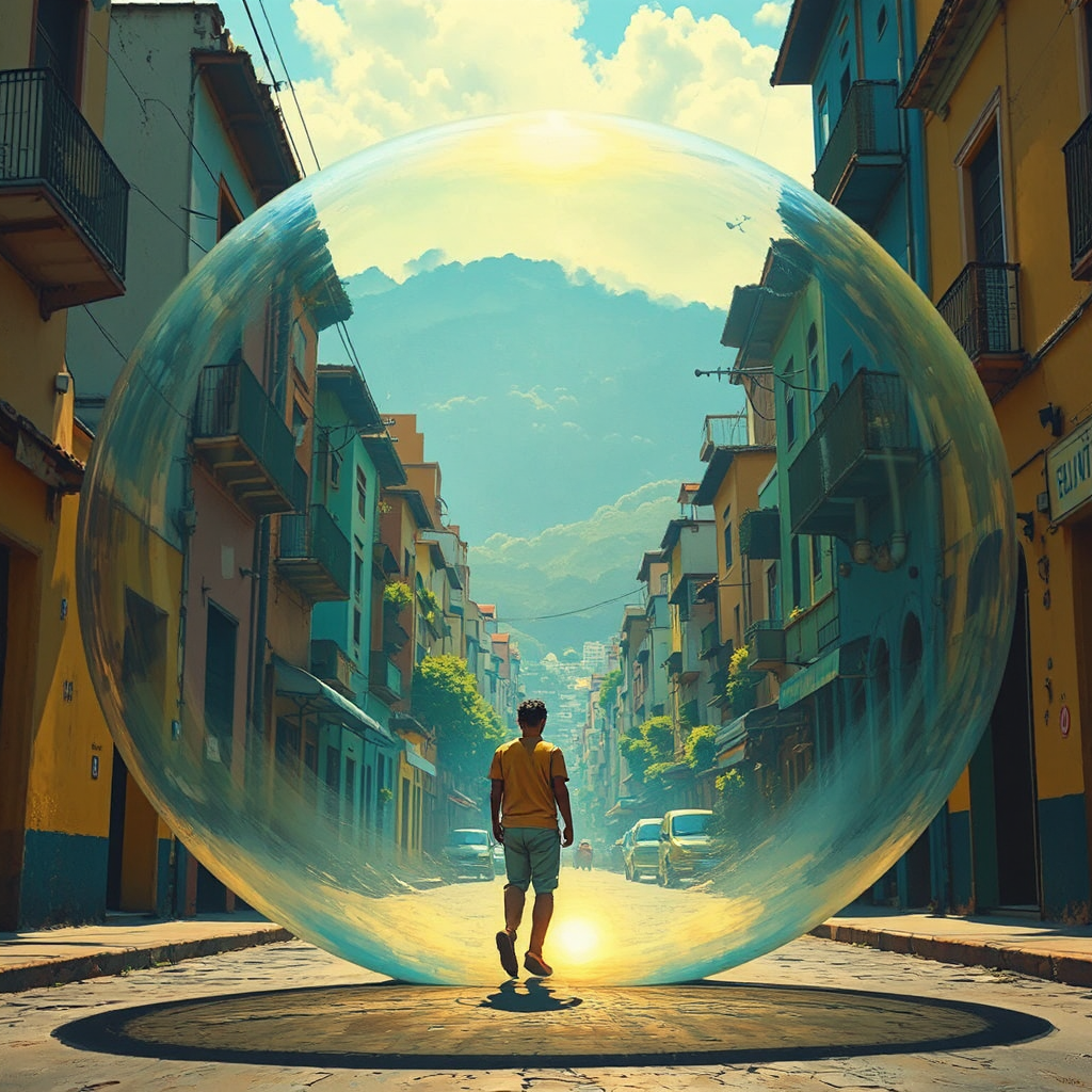 Person walking in a