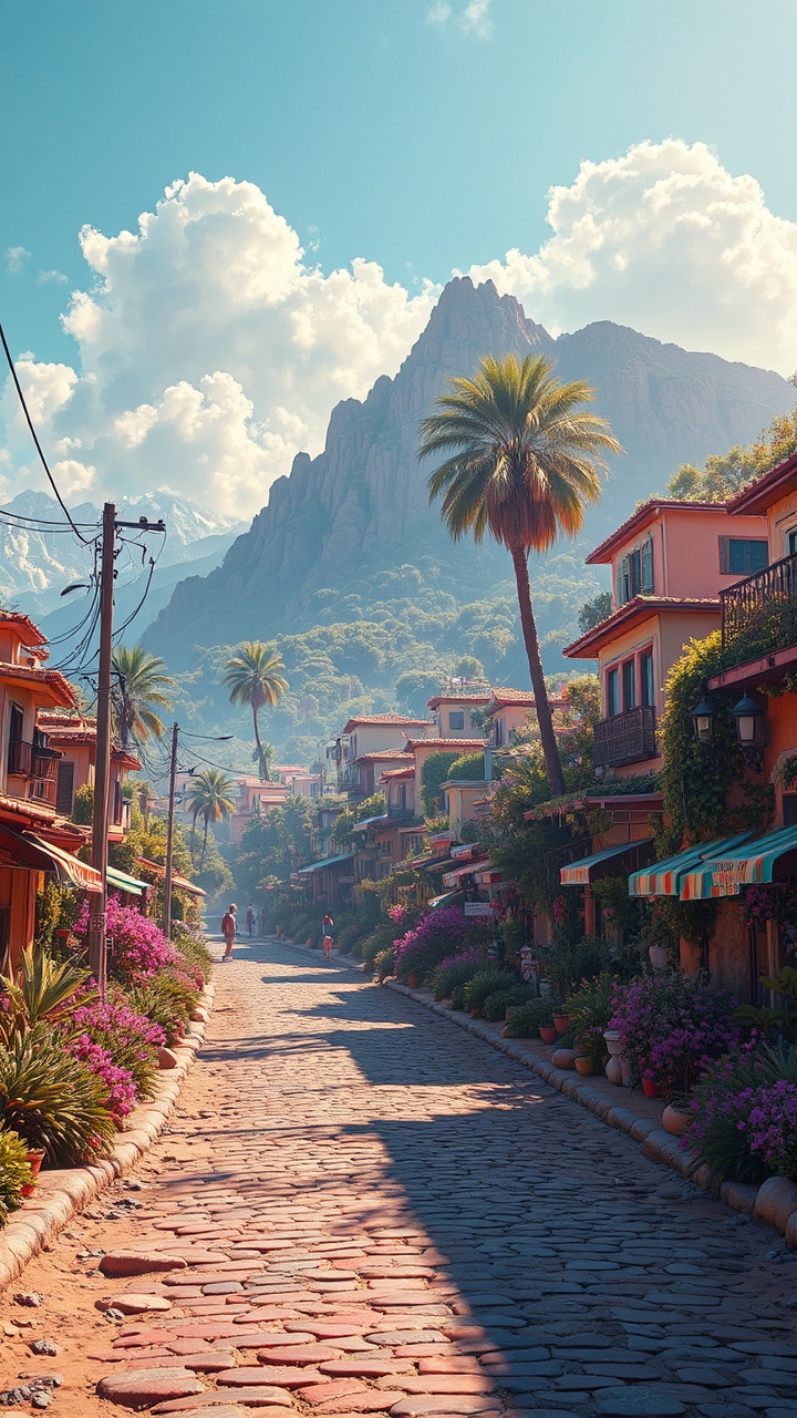 Beautifully rendered street landscape