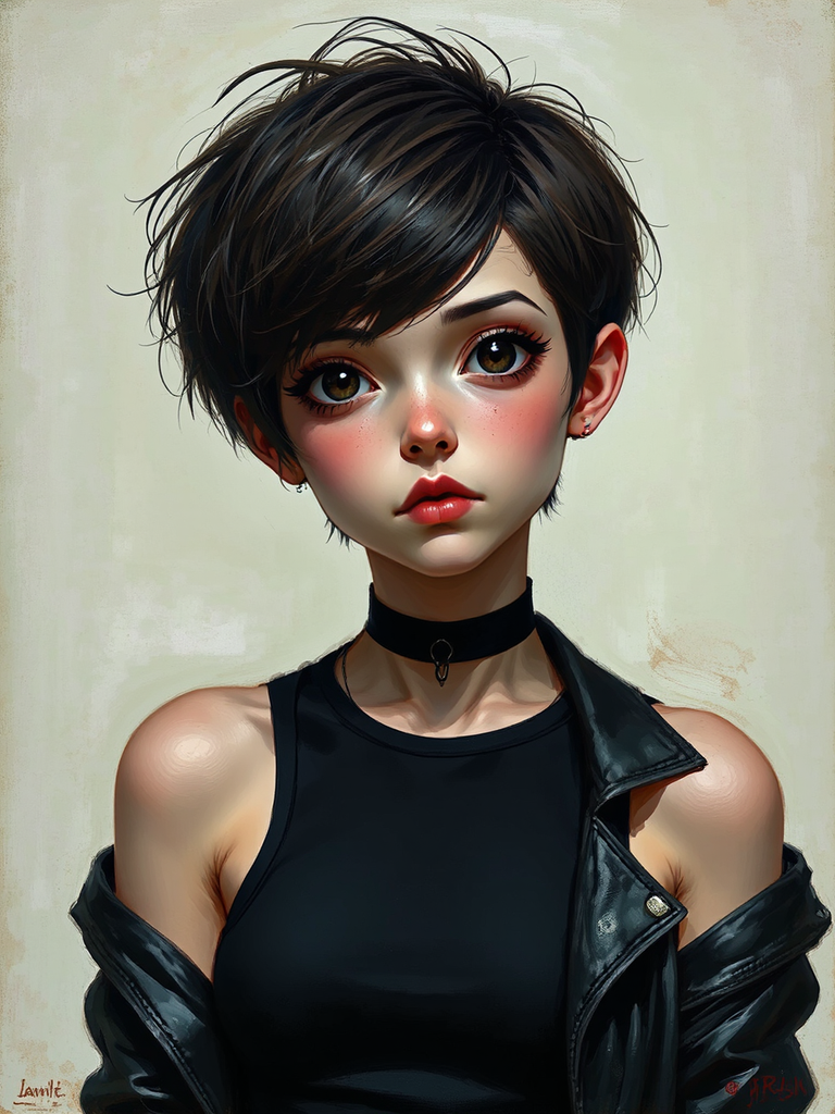 Young emo girl with